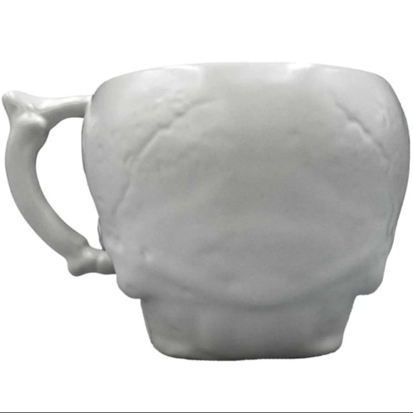 Large Matte White Anatomical Skull Mega Mug for Coffee Soup Cereal 23oz NIB - Picture 5 of 6